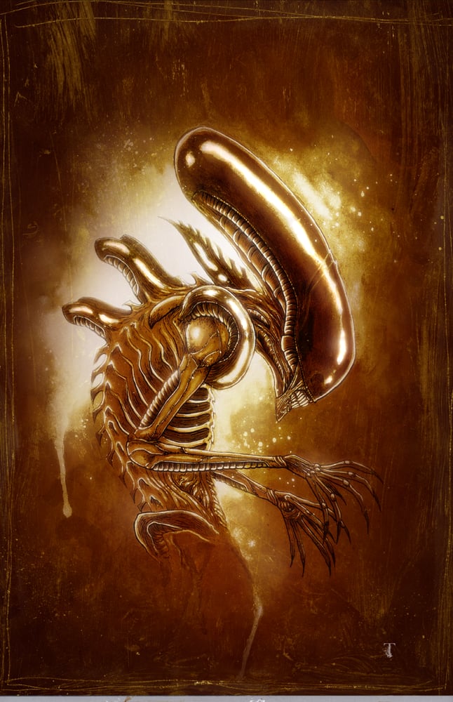 ALIEN DAY 2025! GOLD FOIL XENOMORPH PRINT / 78Squid
